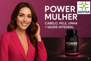 Power Mulher - Cabelo Pele Unha Premium - 18 Vitaminas e Minerais - 60 Caps