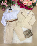 Conjunto Social Miss Cherry Jorge Terno Palha