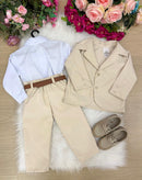 Conjunto Social Miss Cherry Jorge Terno Palha