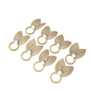 Kit 8 Anéis para Guardanapos Orelhinha Páscoa 8 Peças 10cm x 7cm Argola MDF e Tecido Acquablock 100% Poliéster