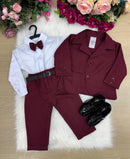 Conjunto Social Miss Cherry Jorge Terno Marsala
