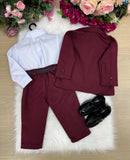 Conjunto Social Miss Cherry Jorge Terno Marsala