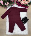 Conjunto Social Miss Cherry Jorge Terno Marsala