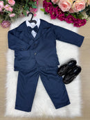Conjunto Social Miss Cherry Jorge Terno Azul Marinho