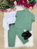Conjunto Social Miss Cherry Terno Pedro Verde