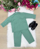 Conjunto Social Miss Cherry Terno Pedro Verde