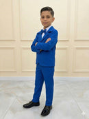 Conjunto Social Miss Cherry Jorge Terno Azul Royal