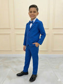 Conjunto Social Miss Cherry Jorge Terno Azul Royal