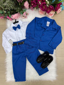 Conjunto Social Miss Cherry Jorge Terno Azul Royal