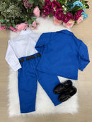 Conjunto Social Miss Cherry Jorge Terno Azul Royal