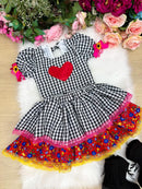Conjunto Junino Banana Club Luxo Luana Preto