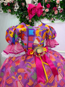 Vestido Marie Junino Luxo Luz da Fogueira