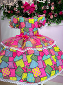 Vestido Mini Miss Junino Sertão Animado Pink