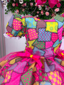 Vestido Mini Miss Junino Sertão Animado Pink