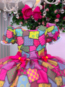 Vestido Mini Miss Junino Sertão Animado Pink