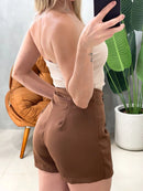 Shorts Saia em Alfaiataria Bolso Falso Ref. 1645