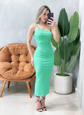 Vestido Midi em Ribana Alça Única Ref. 1712