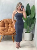 Vestido Midi em Ribana Alça Única Ref. 1712