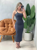 Vestido Midi em Ribana Alça Única Ref. 1712