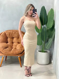 Vestido Midi em Ribana Alça Única Ref. 1712