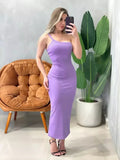 Vestido Midi em Ribana Alça Única Ref. 1712