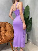 Vestido Midi em Ribana Alça Única Ref. 1712