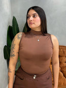 Body em Suplex Regata com Decote Costas e Gola Ref.1755