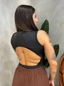 Body em Suplex Regata com Decote Costas e Gola Ref.1755