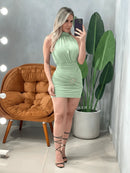 Vestido Curto em Malha Romantic Balone com Fivela Ref. 1839