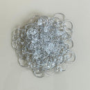 Kit 100 Anéis Para Guardanapos Cristalino 4cm x 3cm Argola Metal