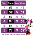 Vestido Infantil Preto da Minnie Saia C/ Glitter e Led Festas