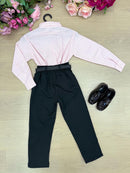 Conjunto Social Miss Cherry Henrique Rosa Calça Preta
