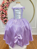 Fantasia Infantil Princesas Sofia e Rapunzel Com Luvas