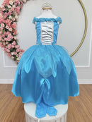 Fantasia Infantil Princesas Frozen e Cinderela Com Luvas