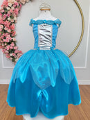 Fantasia Infantil Princesas Frozen e Cinderela Com Luvas