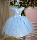 Vestido Marie Jardim Encantado Mel Azul Bebê