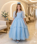 Vestido Bella Child Longo Eva Azul Bebe