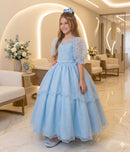 Vestido Bella Child Longo Eva Azul Bebe