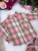 Camisa Flanelada Xadrez Junina Taylor Rosa