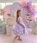Vestido Marie Jardim Encantado Isis Luxinho Lilas