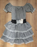 Vestido Adulto Junino Arraiá Festas Preto Xadrez
