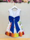 Vestido Infantil Branco Aquarela Formaturas Festas