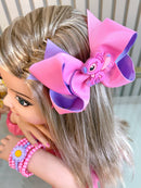 1 Kit Laço e Pulseira Infantil da Lilo Angel e Stitch