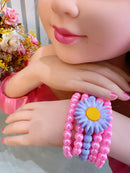 1 Kit Laço e Pulseira Infantil da Lilo Angel e Stitch