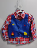 Camisa Infantil Fantasia Quadrilha Junino Festa Vermelho