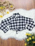 Camisete Infantil de Flanela Xadrez Varias Cores
