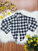 Camisete Infantil de Flanela Xadrez Varias Cores