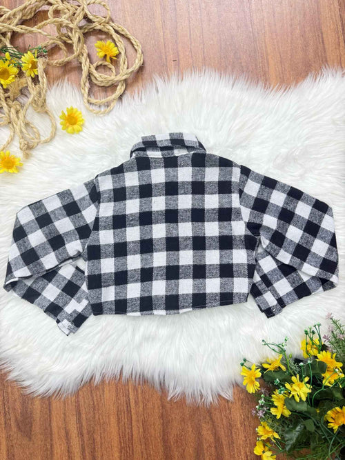 Camisete Infantil de Flanela Xadrez Varias Cores