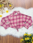 Camisete Infantil de Flanela Xadrez Varias Cores