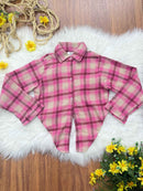 Camisete Infantil de Flanela Xadrez Varias Cores